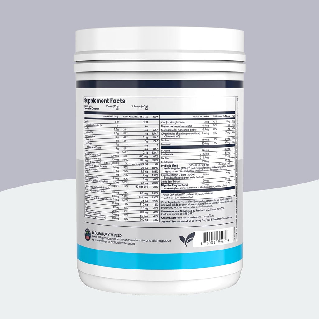 Nourify Plus Plant-Based Protein Shake - All Natural Vegan Protein Powder, High Protein & Low Sugar, Gluten Free, Soy Free & Dairy Free, Chocolate Protein Powder (29.3 oz)
