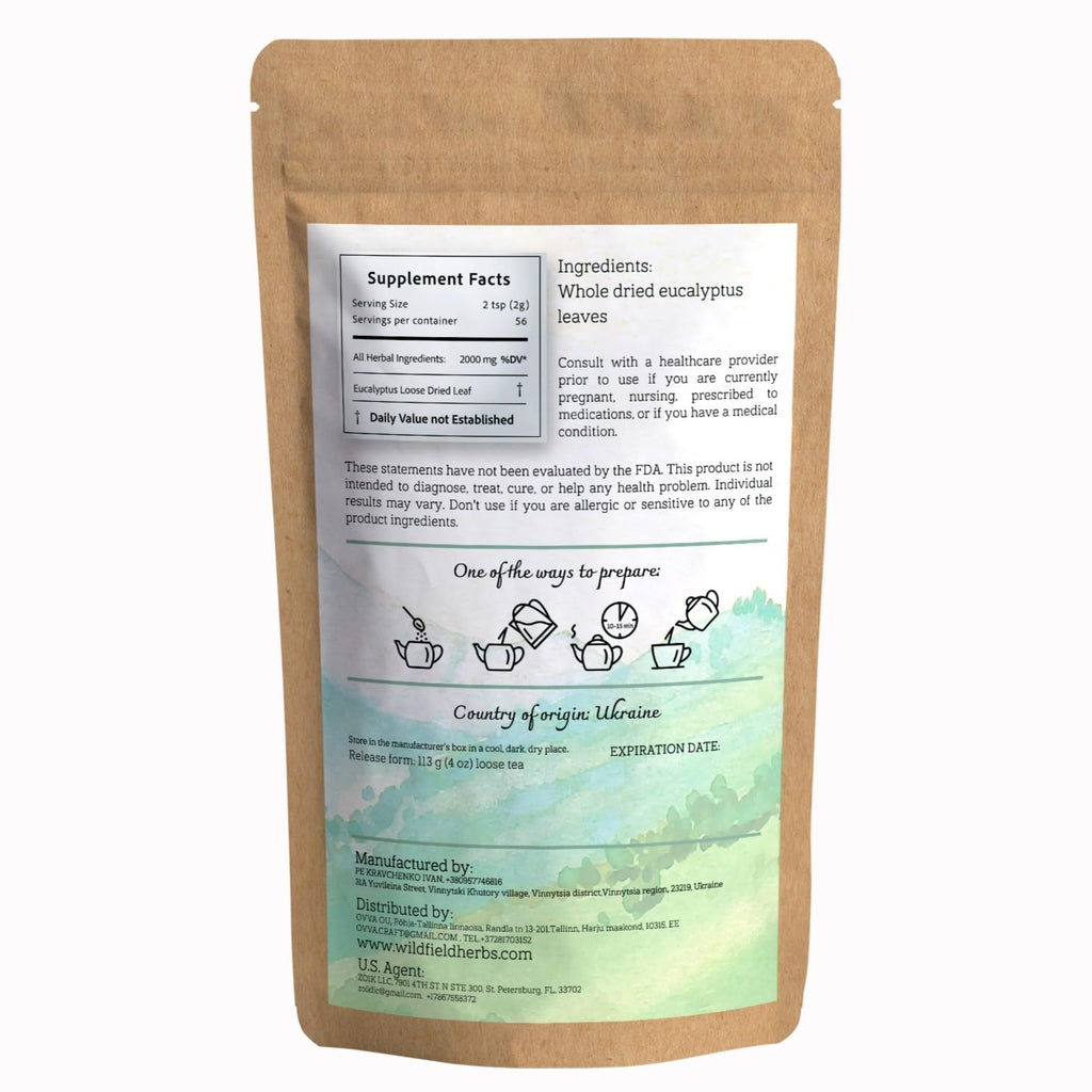 4 oz Dried Eucalypt Leaves Dry Herbal Tea (Eucalyptus) 113g Long Big Eucalyptus Leaf Herb Hojas De Eucalipto