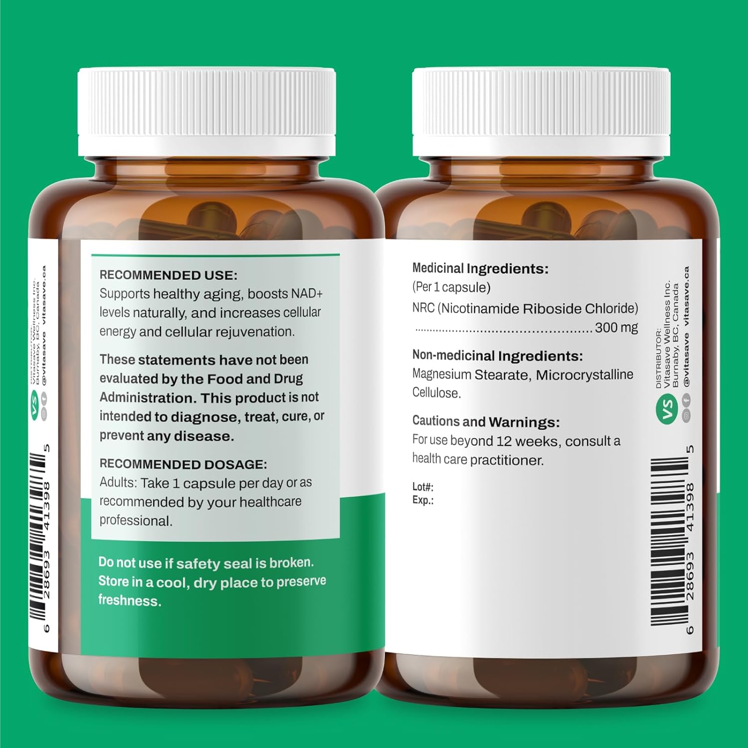 NiaMax NAD+ Supplement – 300mg Niacinamide Riboside per Capsule – High-Potency NAD+ Precursor for Energy, Healthy Aging & Metabolic Function – Vegan, Non-GMO, Gluten-Free (90 Capsules)