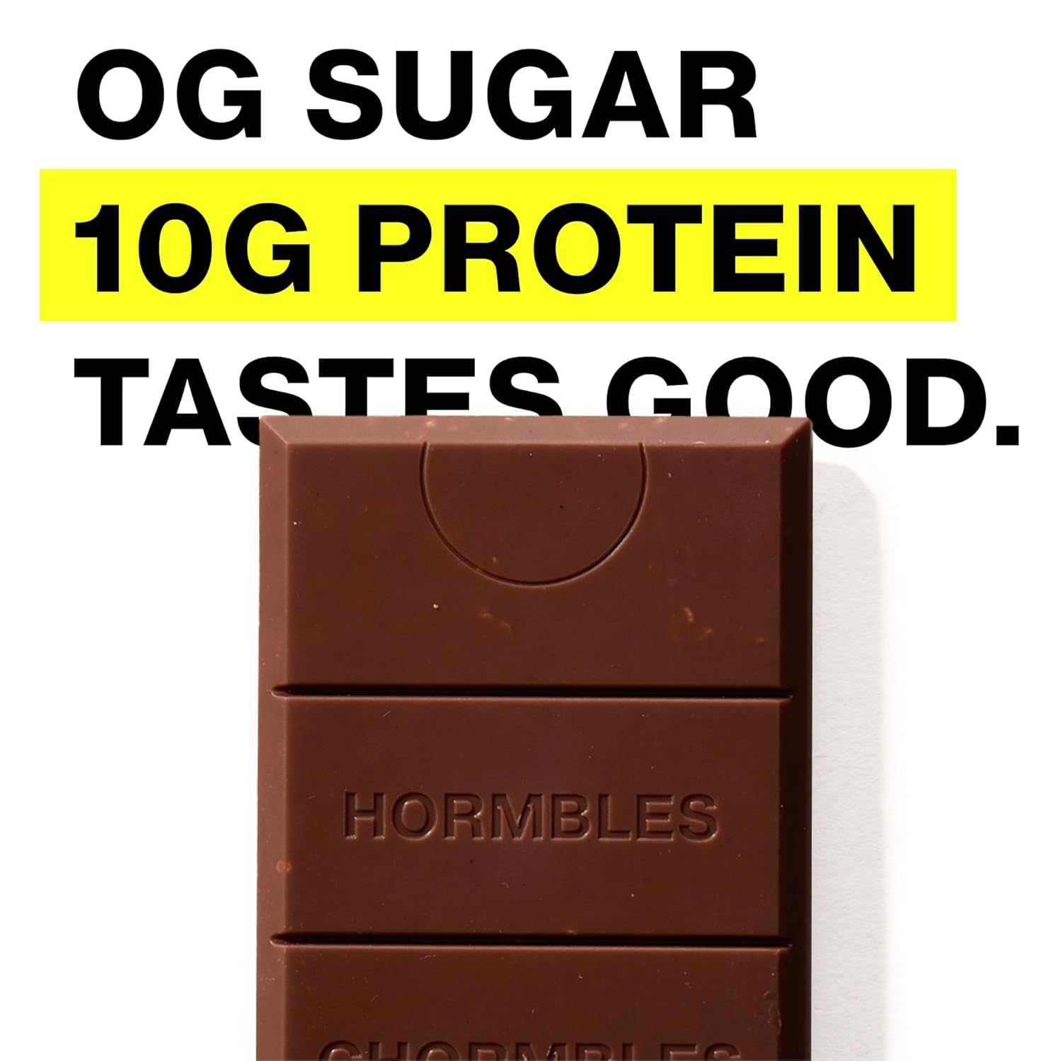 Hormbles Chormbles Protein Candy Bars, Classic Milk, 10g Protein, 0g Sugar, 150 Calories, Milk Chocolate Candy With Crunchy Pieces, Sugar Free Snacks or Dessert, 1.13 Oz, 12 Pack