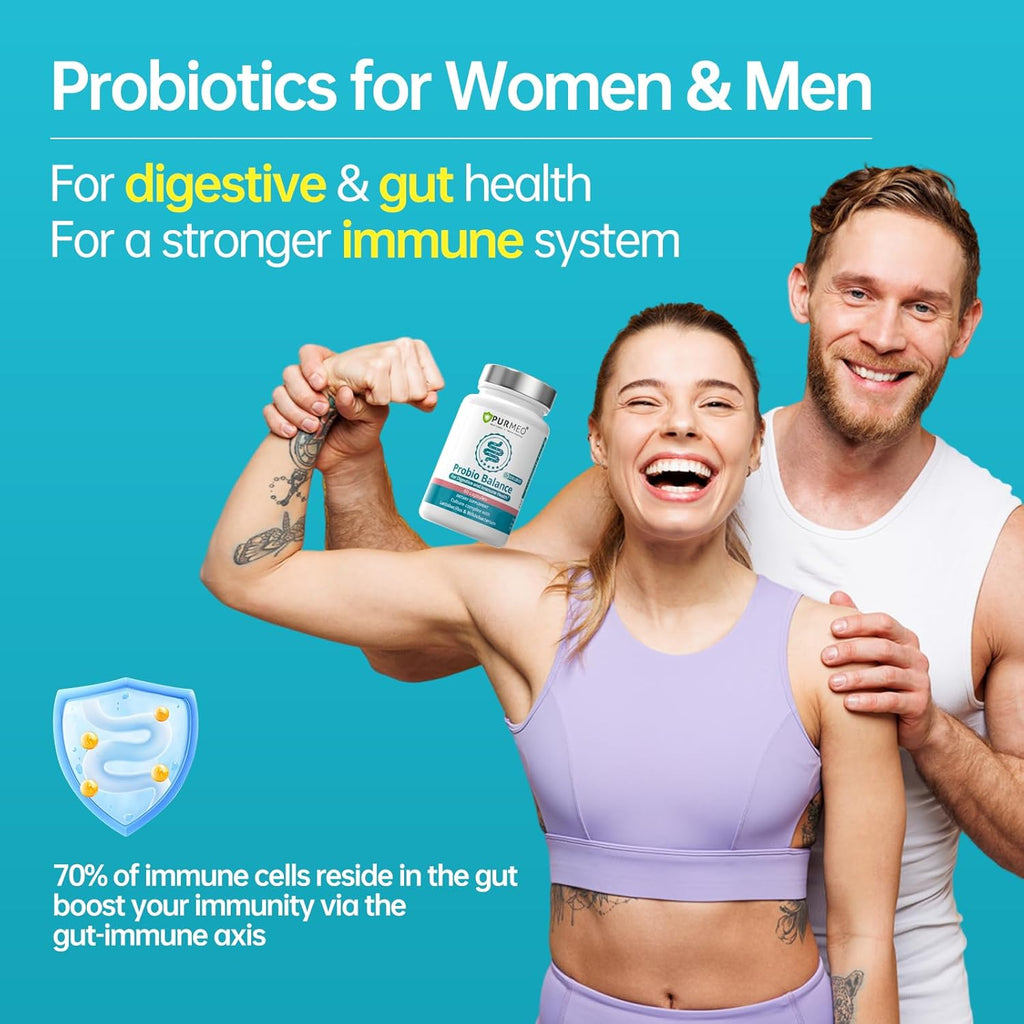 Probiotics for Digestive, Gut & Immune Health - Clinical Proven Group Support IBS Diarrhea, Gas, Bloating - Daily Probiotic Supplement for Women Men, 20 Billion CFU, Vegan, 2 Months Supply