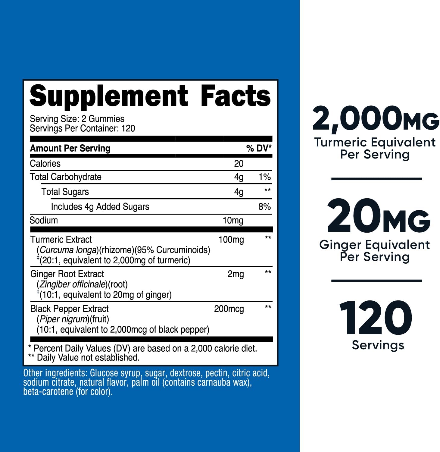 Nutricost Turmeric Gummies (240 Gummies) - Citrus Flavored, Made with 95% Curcuminoids, 120 Servings, Includes Ginger and Black Pepper Extract, Vegetarian, Non-GMO and Gluten Free