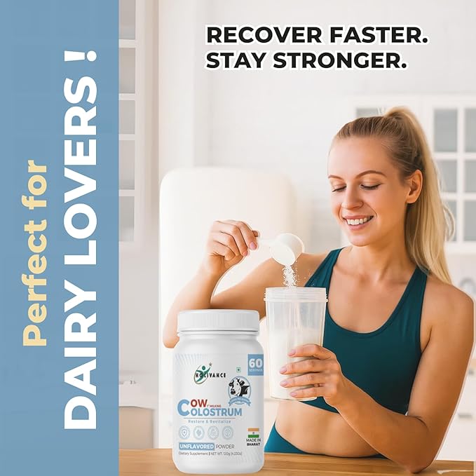 Cow Colostrum Powder Unflavored | Natural Bovine Colostrum for Everyday Wellness | Supports Gut Balance, Skin and Body Nutrition | Keto & Gluten-Free | 60 Servings