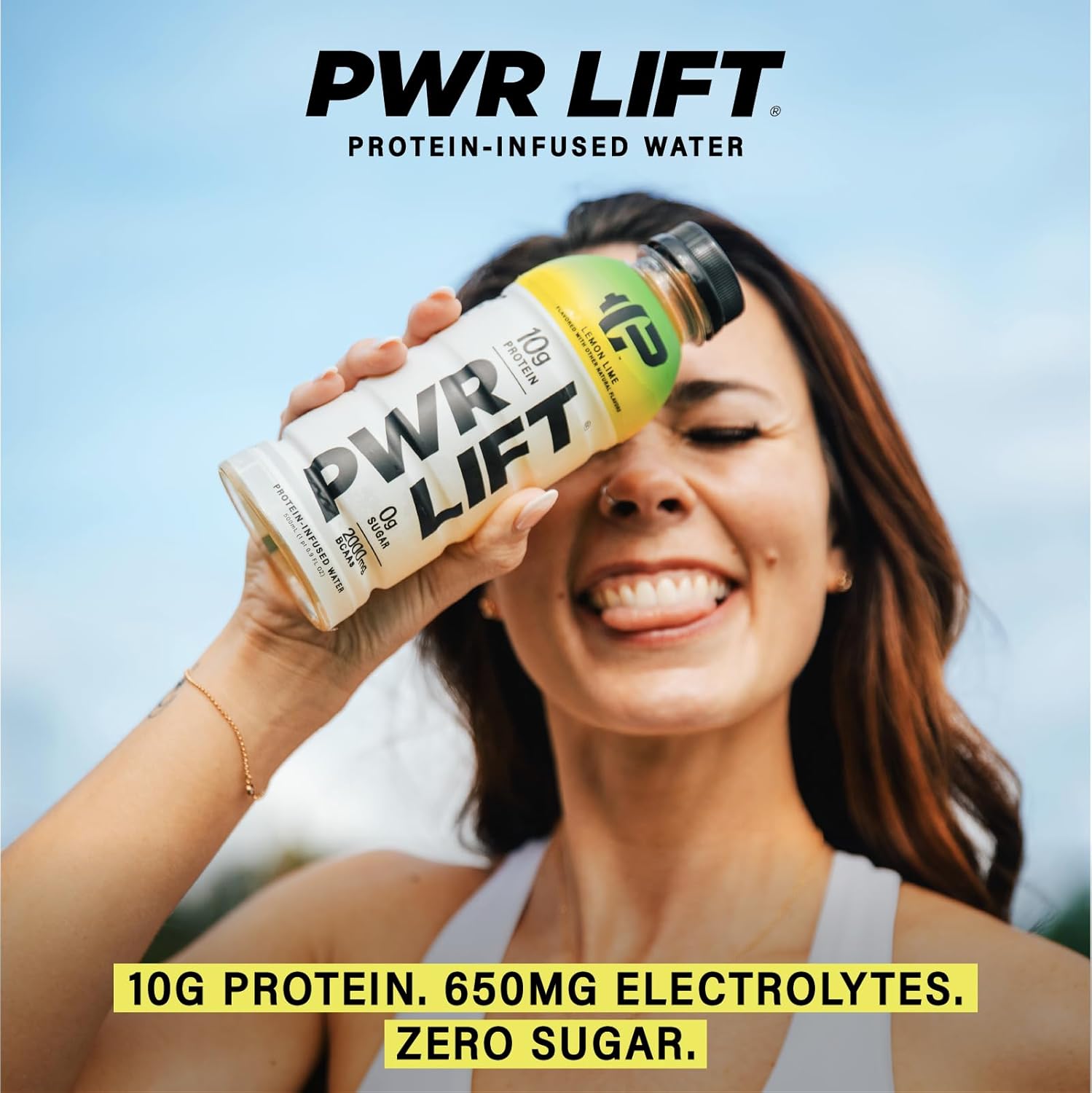 Whey Protein Water Sports Drink by PWR LIFT | Blueberry Pomegranate | Keto, Vitamin B, Electrolytes, Zero Sugar, No Artificial Flavors, No Chalky Aftertaste | | Post-Workout Energy Protein Beverage | 16.9 Oz (Pack of 12)