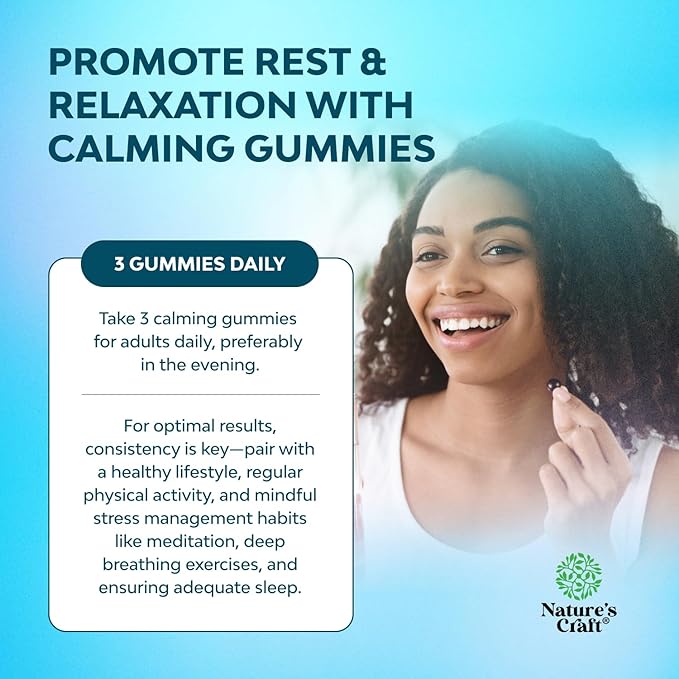Pure Calm and Relaxing Magnesium Supplement - Magnesium for Stress Support & Rest Ease for Adults - High Absorption Mg Citrate Gummies with L Theanine & Ashwagandha for Muscle Cramps - 90 Count