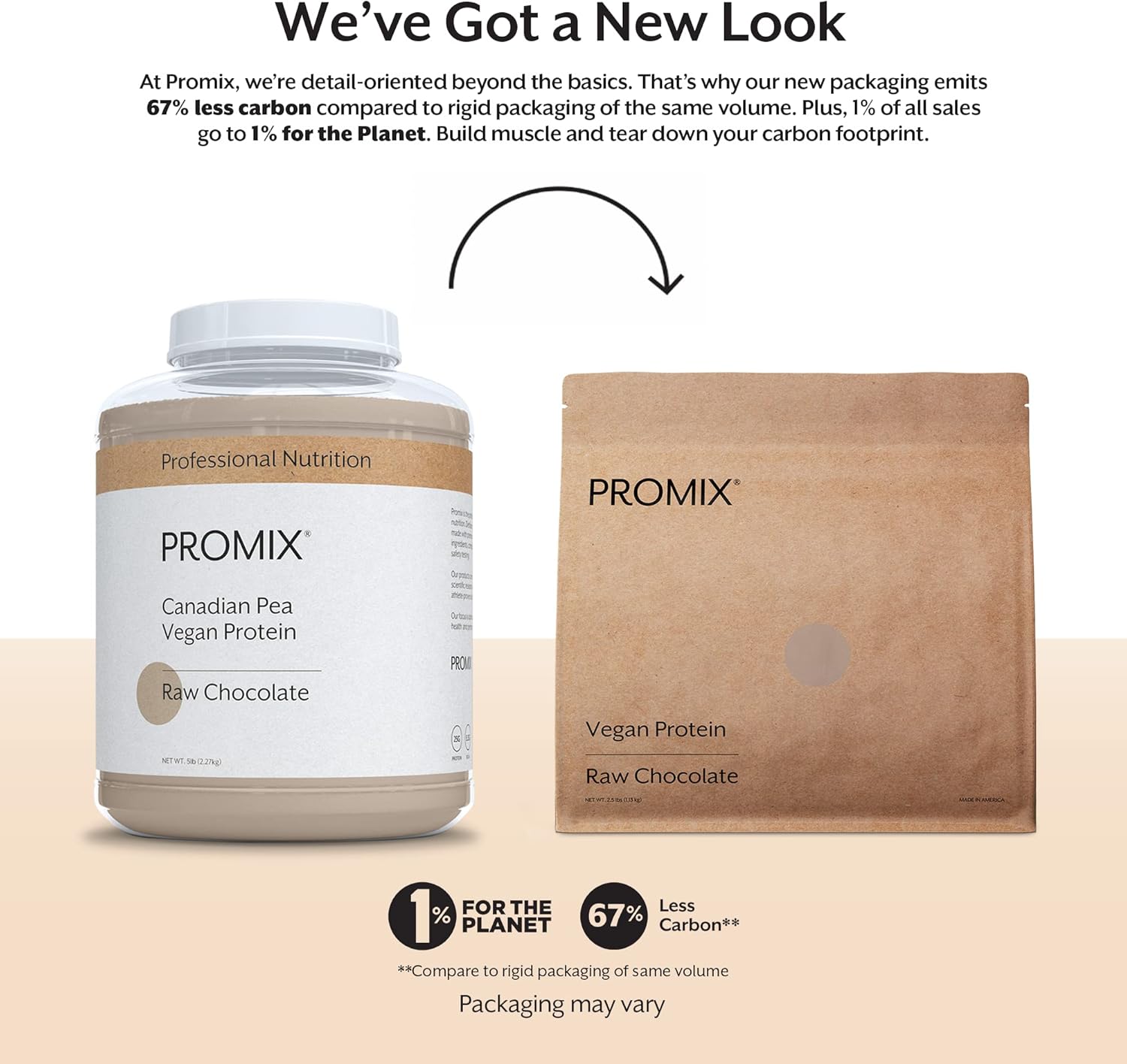 ProMix Nutrition Plant-Based Vegan Protein Powder, Raw Chocolate - Pea Protein & Vitamin B-12 - ­Post Workout Fitness & Nutrition Shakes, Smoothies, Baking & Cooking Recipes - 5 Pound (Pack of 2)