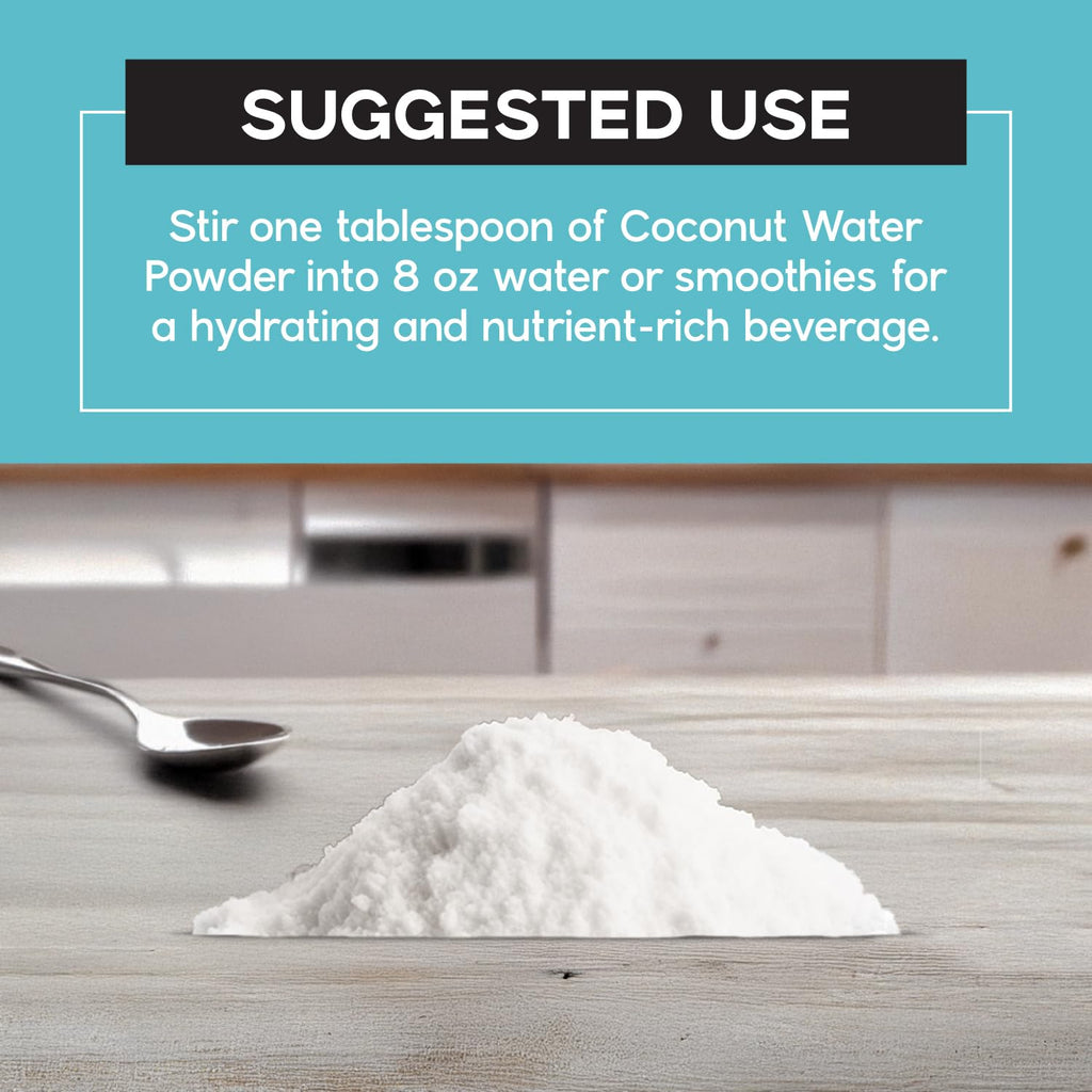 Dolce Superfoods Coconut Water Powder, Natural Electrolyte Powder for Daily Hydration & Wellness, Powdered Coconut Water with Potassium, Sodium, & Magnesium, 8oz