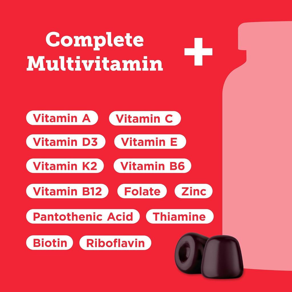 Hyland's Kids Multivitamin + Digestive Support Children's Supplement, Sugar Free Mixed Berry Flavored Gummies with Probiotics & Fiber, 60ct Bottle