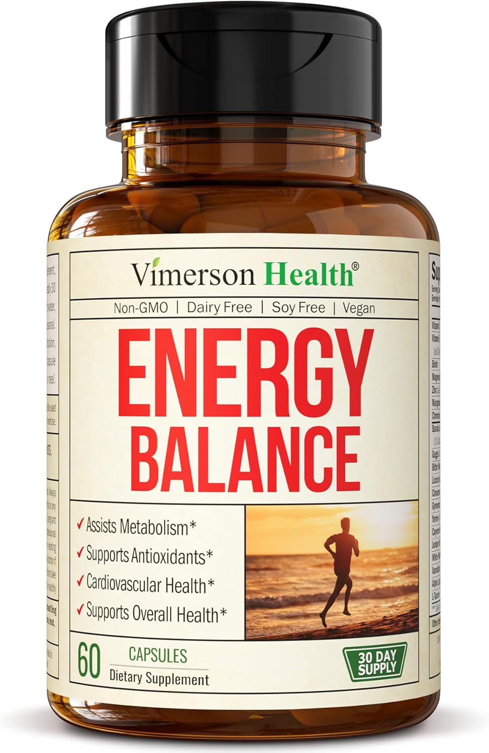 Vanadium with Chromium - Chromium Vanadium Supplement for Caffeine Free Energy and Metabolism Support. With Alpha Lipoic Acid, Cinnamon, Banaba Leaf & Bitter Melon Fruit. Non-GMO. Vegan. 60 Capsules