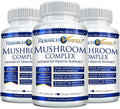 Research Verified Mushroom Complex - Support Immunity, Boost Antioxidants, Improve Cognitive Function - 10 Mushrooms Including Reishi, Maitake, and Shiitake - 180 Capsules - Vegan