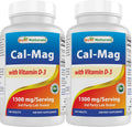 Best Naturals Calcium Magnesium with Vitamin D3 1500mg Serving 180 Tablets (180 Count (Pack of 2))