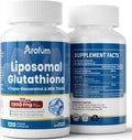 Liposomal Glutathione 120 Capsules – Reduced Setria L-Glutathione with Trans-Resveratrol & Milk Thistle, High Absorption Supplement for Liver Wellness & Skin Health