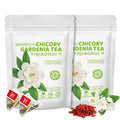Organic Chicory Gardenia Tea for Blood Sugar Support & Healthy Digestion | 60 Bags of Herbal Tea| 10-Ingredient Blend with Chicory, Gardenia, Dandelion, Goji & Chrysanthemum | Supports Liver & Eye Health | Sugar Free, Caffeine Free, Vegan