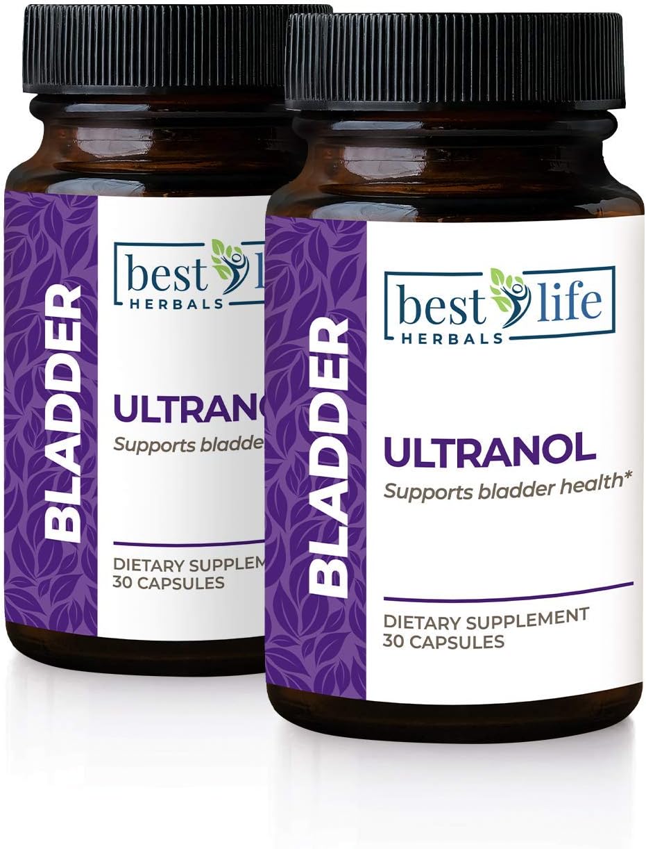 Ultranol Total Bladder Support - Natural Cranberry Supplement for Urinary Health, Overactive Bladder Control, Incontinence - Reduces Leaks and Urgency - 2 Bottles - 60 Capsules