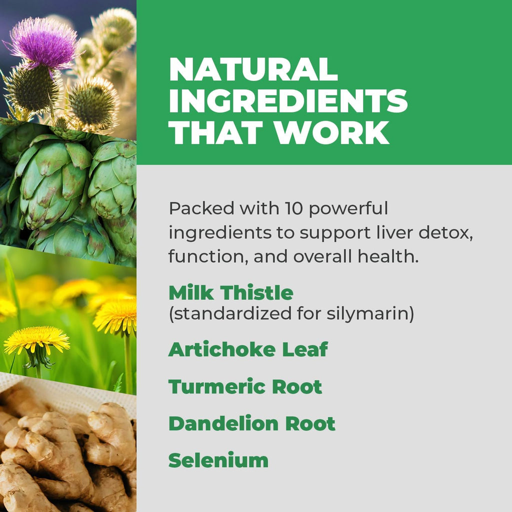 Balance ONE Liver Support Supplement with Milk Thistle Extract, Dandelion Root & Molybdenum – Natural Liver Cleanse, Repair & Detox for Men & Women - Vegan Capsules, 1 Month Supply - Liver One