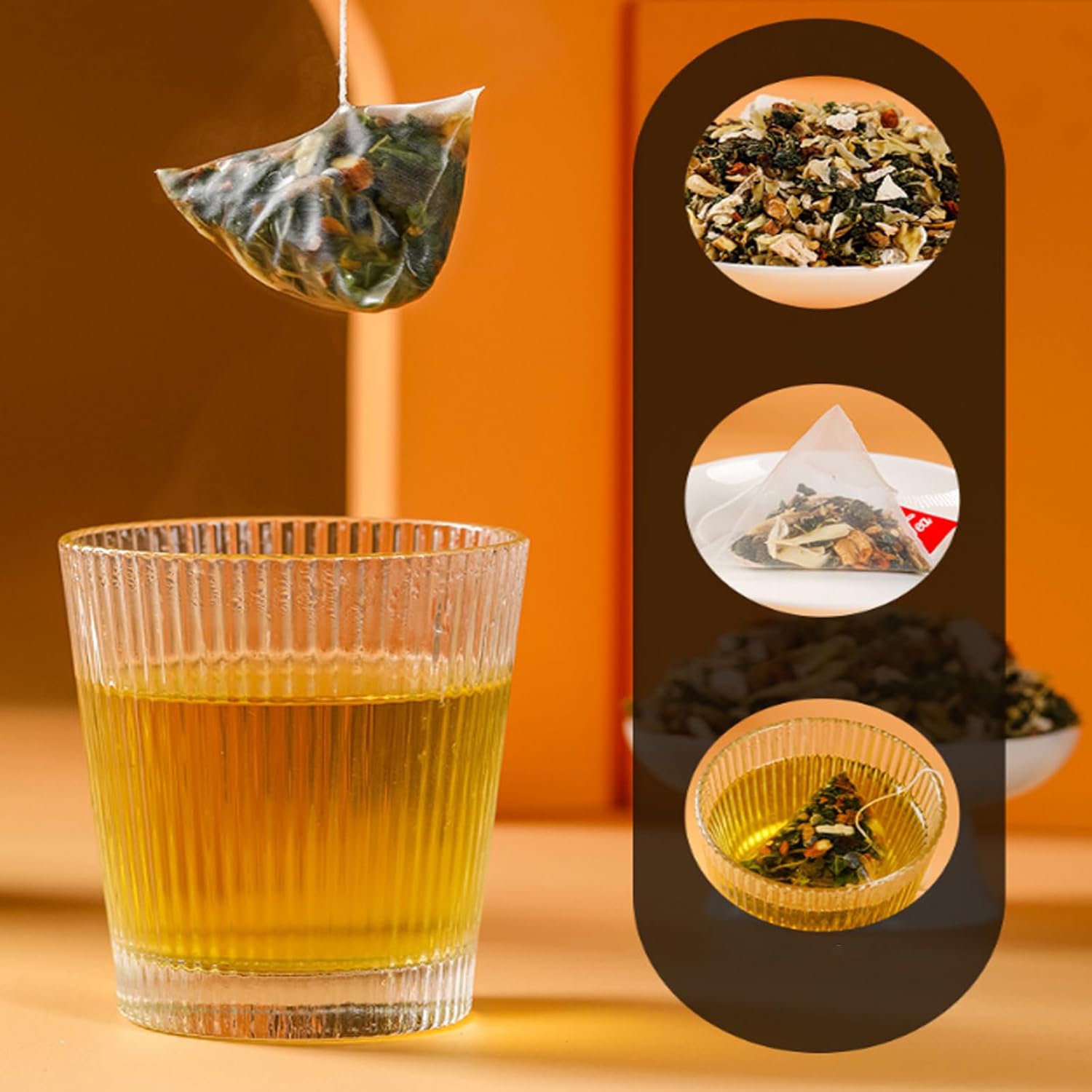 30 Pcs Chicory And Gardenia Tea, Liver Detox Tea, Chicory Rroot Gardenia Chrysanthemum, 8 Ingredients Blend Formula Teabag Supports Kidney & Liver Health (1pcs)