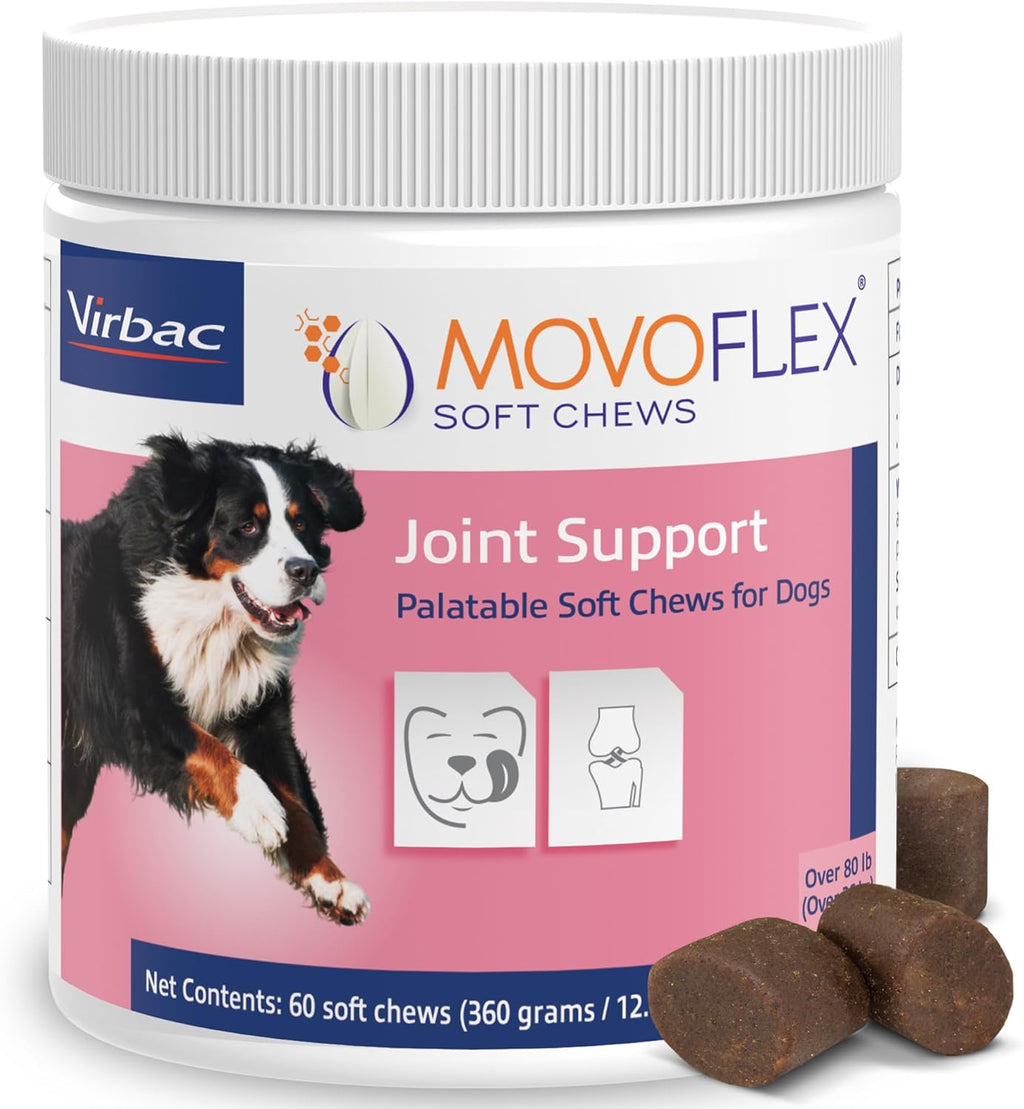 MOVOFLEX Soft Chews Hip and Joint Support Supplement for Large Dogs 60 Count by Virbac
