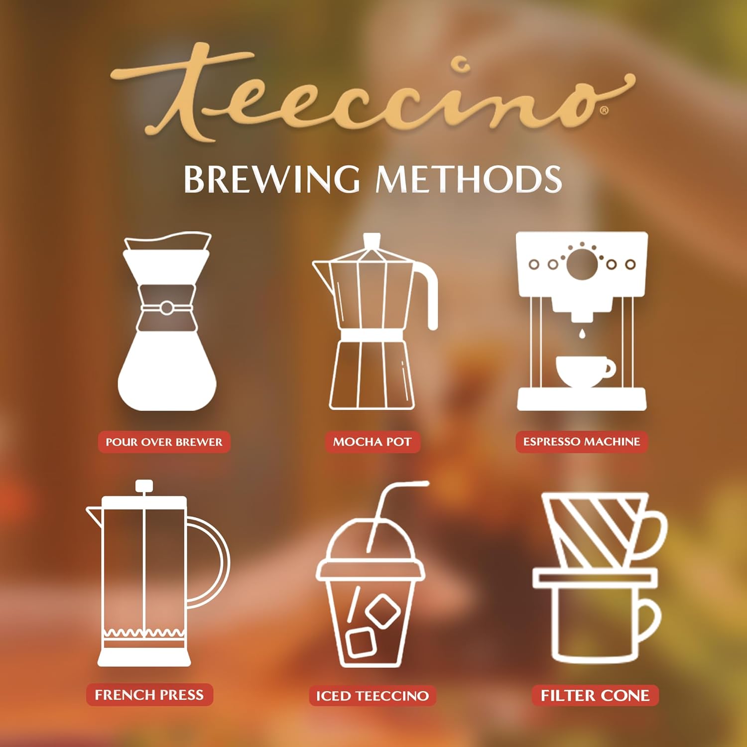 Teeccino Miraculous Mushrooms Adapt & Protect Coffee Alternative, 10 Oz – 5 Organic Adaptogenic Mushrooms with Chicory & Cacao, Caffeine Free, Prebiotic, Acid Free, All-Purpose Grind