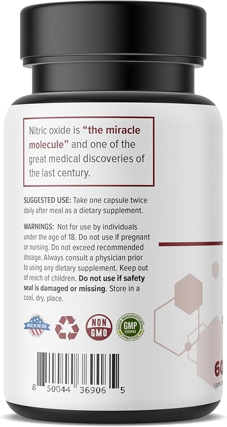 Glucose Balance Natural Nitric Oxide Support for Healthy Glucose Metabolism, Circulation, Energy & Nutrient Utilization Metabolic Wellness Supplement