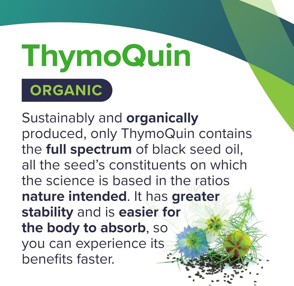 Organic Cold-Pressed Black Seed Oil Capsules for Skin, Joint, Metabolic & Immune Health | USP-Grade Pure Nigella Sativa with 3% Thymoquinone | Non-GMO Black Cumin Seed Oil, 60 Softgel