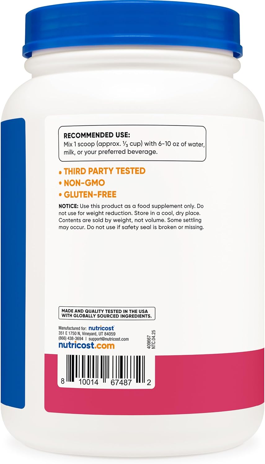 Nutricost Whey Protein Isolate (Strawberry Acai, 2 Pounds)