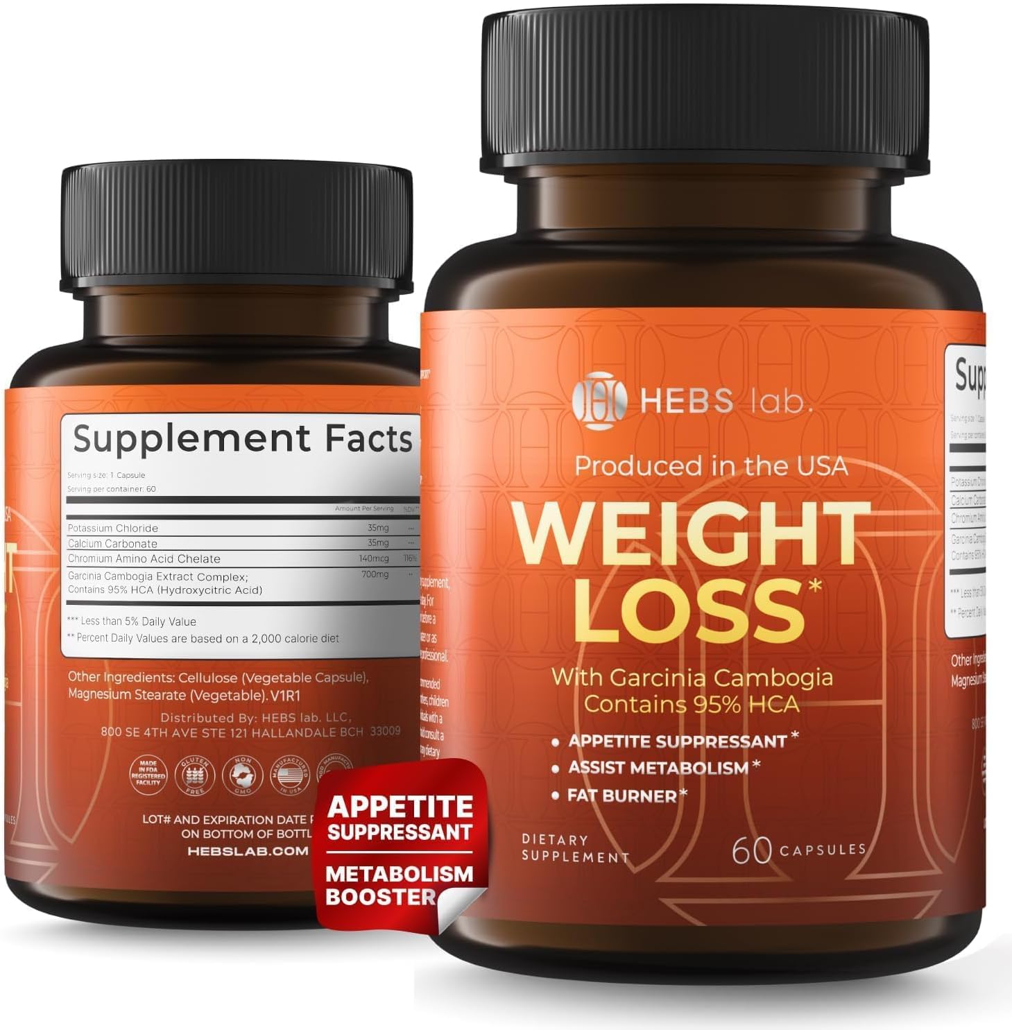 Weight Loss Pills for Women & Men – Diet Pills with Garcinia Cambogia - Effective Appetite Suppressant for Weight Loss - Metabolism Booster – Belly Fat Burner for Men & Women - Made in the USA