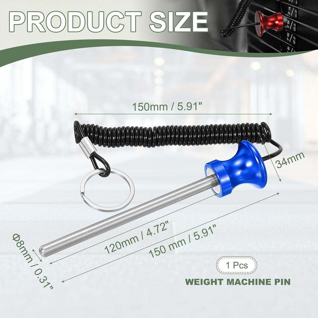 Weight Stack Pin, Weight Gym Pin Strength Training Equipment Replacement with Pull Rope for Home Gym Club