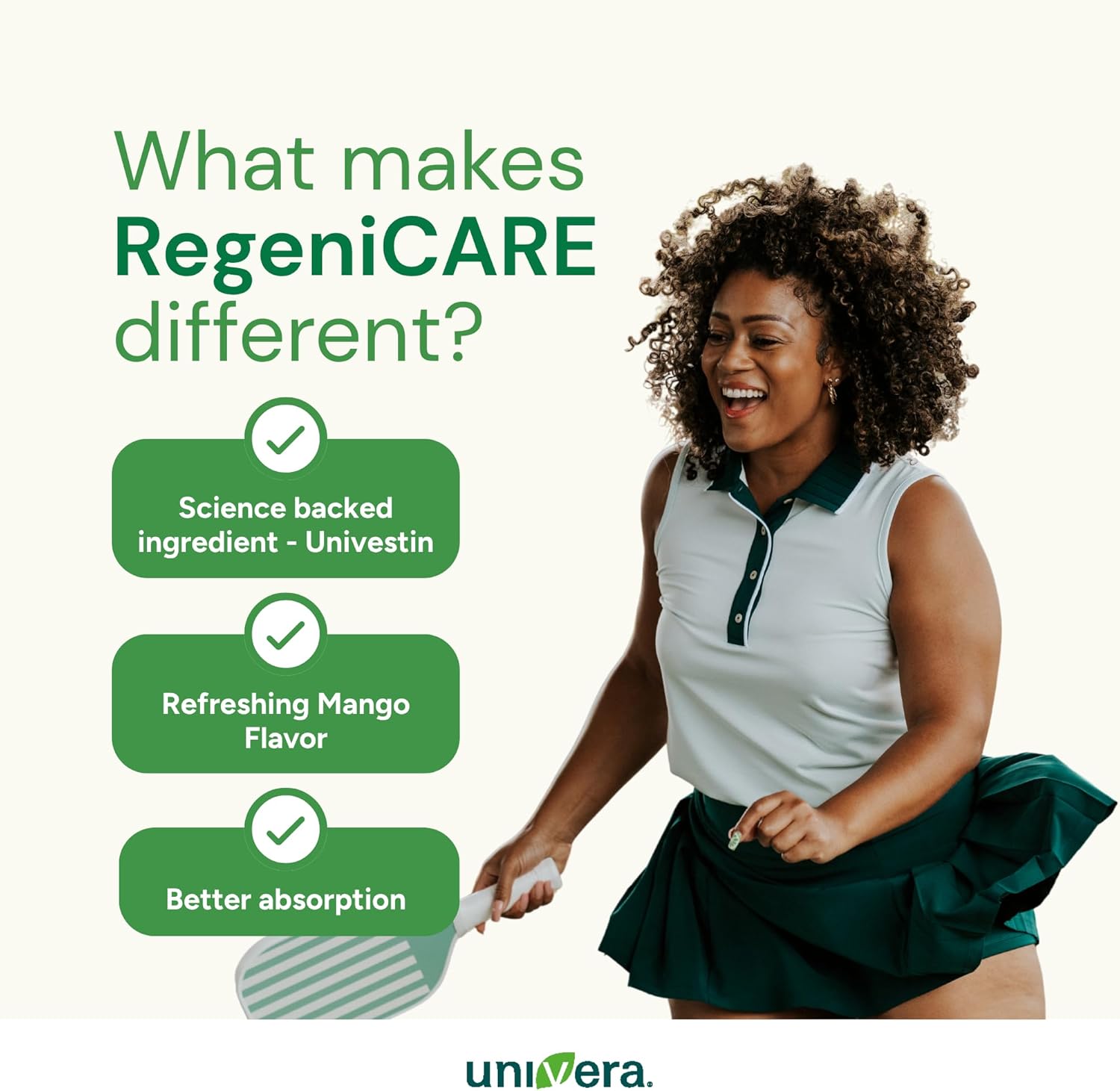 Univera RegeniCARE, Glucosamine, Chondroitin, MSM, Univestin, Joint Health, Joint Support, Easy to Carry (30-Day Supply, 7g x 30 Individual Packets)