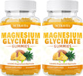 Magnesium Glycinate Gummies 1000mg with Magnesium L-Threonate,Chelated Magnesium Potassium Complex Supplement with VitD, B6, CoQ10, Calcium,Supports for Memory, Calm, Mood-180 Mango Pineapple Gummies