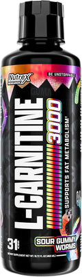 Nutrex Research Liquid Carnitine 3000 – Sour Gummy Worms | L-Carnitine Liquid Shots, Stimulant Free | Supports Muscle Recovery for Men and Women
