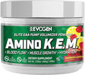 Evogen Amino K.E.M. - EAA & BCAA Powder Pump Volumizer | BCAAs Amino Acids Supplement for Blood Flow, Muscle Growth, & Hydration | Natural Sweetened Raspberry Lemonade | 30 Servings