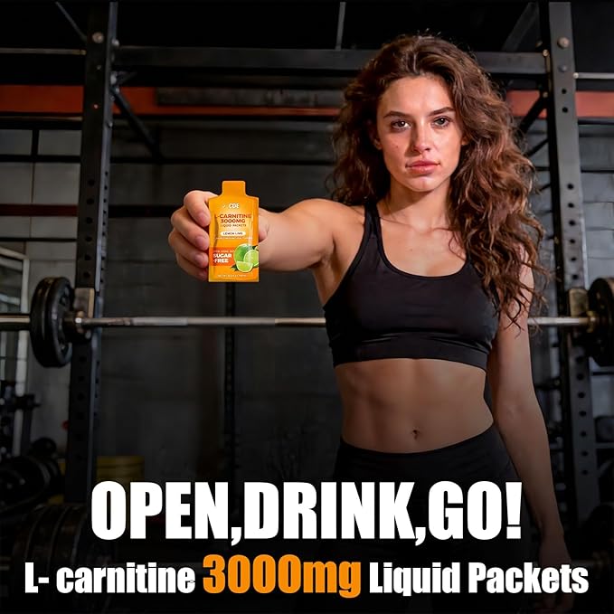 L-Carnitine Liquid Supplement with l carnitine 3000 and l carnitine – Pre-Workout Formula with Green Tea, Taurine & Electrolytes for Active Performance (30 Sachets)