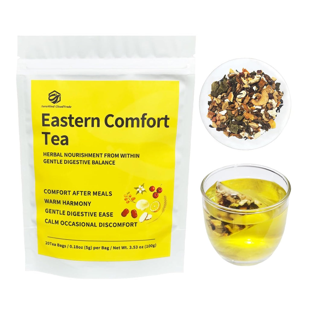 AeroMind CloudTrade Herbal Tea for Stomach Relief – Organic Ulcer Stomach Tea,Stomach Discomfort,Soothes Gastritis & Bloating,Ease Digestive, and Stomach Nourishing Tummy Tea,3.5oz (20 Bags)