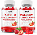Calcium Citrate Gummies 1200mg, Chewable Calcium Supplement for Women & Men, Sugar Free Calcium for Bone, Muscle & Immune Support, Gluten Free, Vegan, Non-GMO, Strawberry Flavor, 120 Count