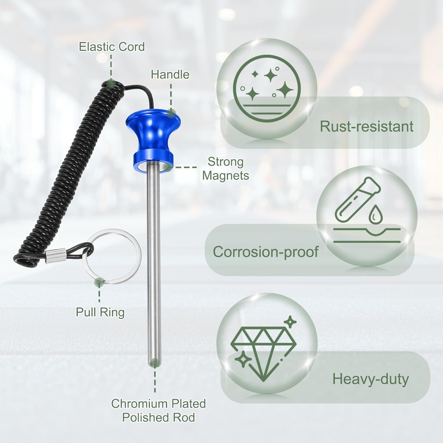 Weight Stack Pin, Weight Gym Pin Strength Training Equipment Replacement with Pull Rope for Home Gym Club