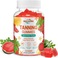 Tanning Gummies - Tan Bronzing Supplement with Astaxanthin Lycopene Beta Carotene Vitamins Supports Sun-Kissed Glow Non-GMO, Vegan Friendly (30-Day Supply)