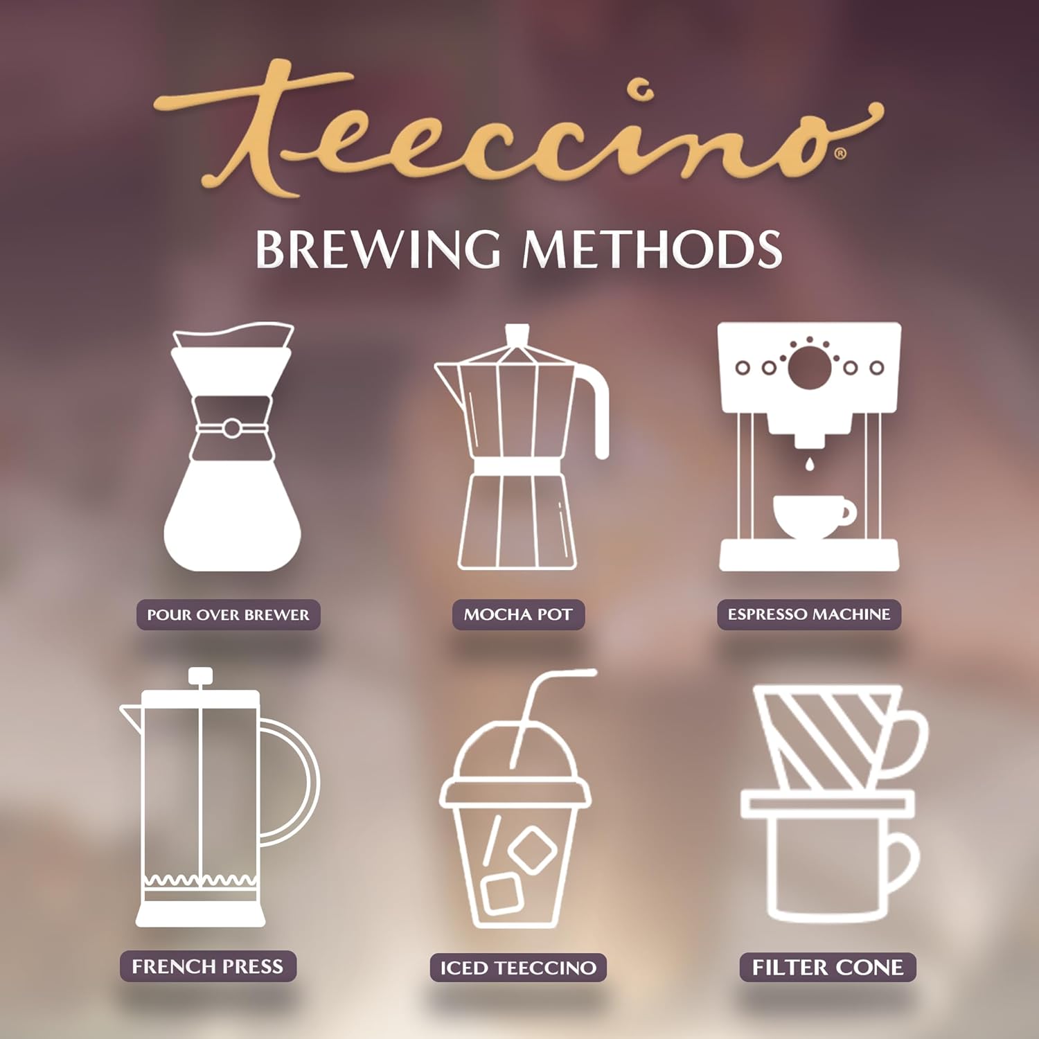 Teeccino Maple Pecan Herbal Tea - Rich & Roasted Herbal Tea That’s Caffeine Free & Prebiotic for Natural Energy, Coffee Alternative, 25 Count