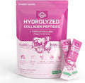Multi Collagen Peptides Powder - 10g Hydrolyzed Collagen Peptides Type I, II, III, V & X with Biotin, Hyaluronic Acid & Prebiotics, Support Hair, Skin, Nail, Bone & Digestive Health, Non-GMO丨30 Sticks