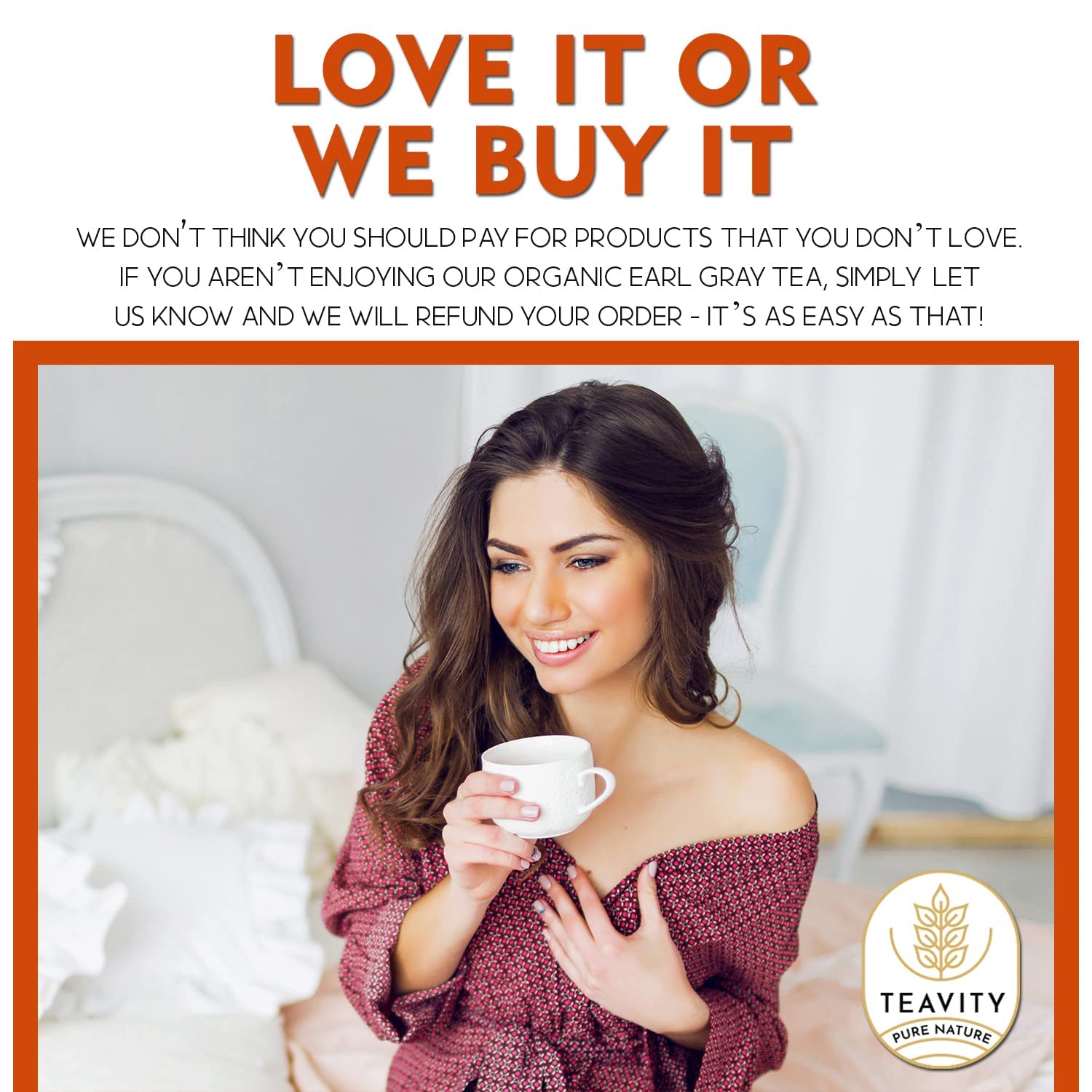Organic Earl Grey Tea Pods for Keurig - Caffeinated Unsweet Black Tea for K Cup Brewing by Teavity (36 Tea Pods)