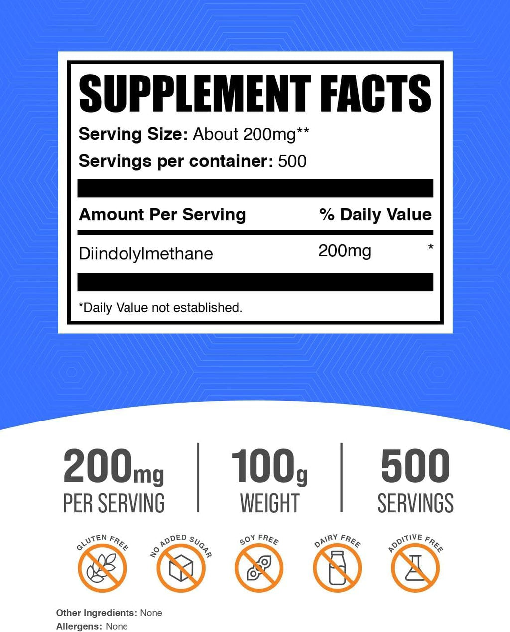BulkSupplements.com DIM Powder - Diindolylmethane Powder, DIM Supplement for Men & Women - Unflavored & Gluten Free, 200mg per Serving, 100g (3.5 oz) (Pack of 1)