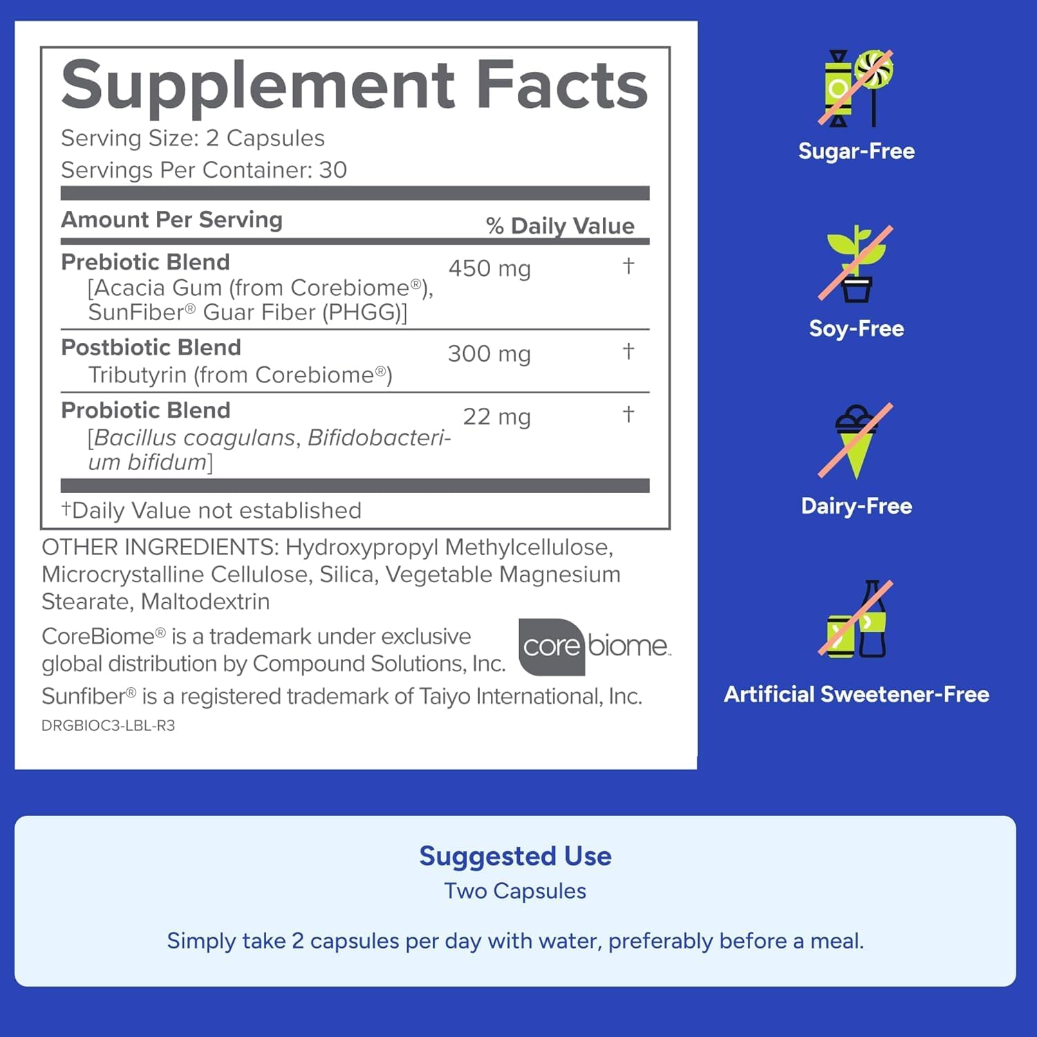 Gundry MD® Bio Complete 3 - Prebiotic, Probiotic, Postbiotic to Support Optimal Gut Health, 30 Day Supply (90 Day Supply)