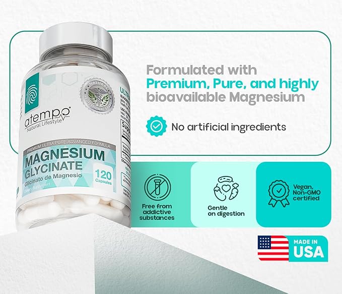 Magnesium Glycinate 1000mg Capsules – Chelated High Absorption Magnesium to Support Relaxation, Stress Relief & Muscle Comfort – Vegan, Non-GMO – 120 Capsules*