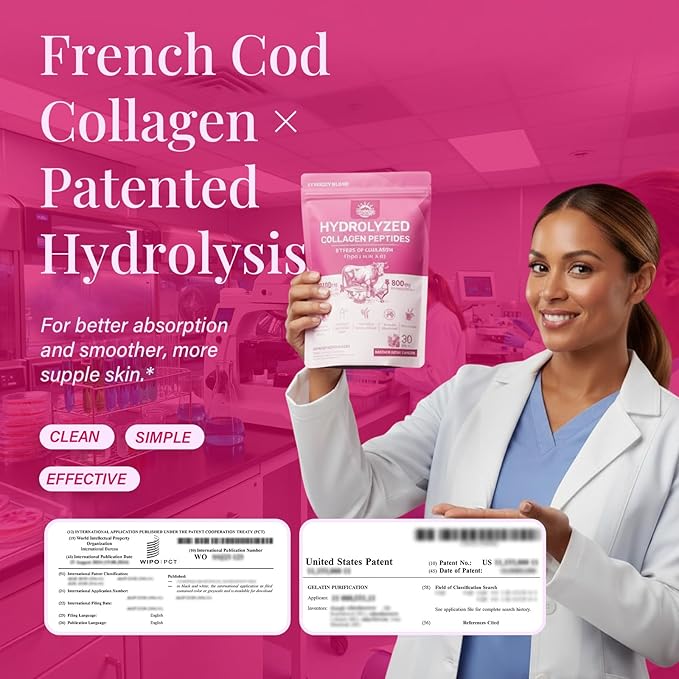 Multi Collagen Peptides Powder for Women – 10g Hydrolyzed Collagen Type I, II, III, V & X with Biotin, Hyaluronic Acid & Prebiotics | Hair, Skin, Nail & Bone Support | Berry Flavor | 30 Stick Packs