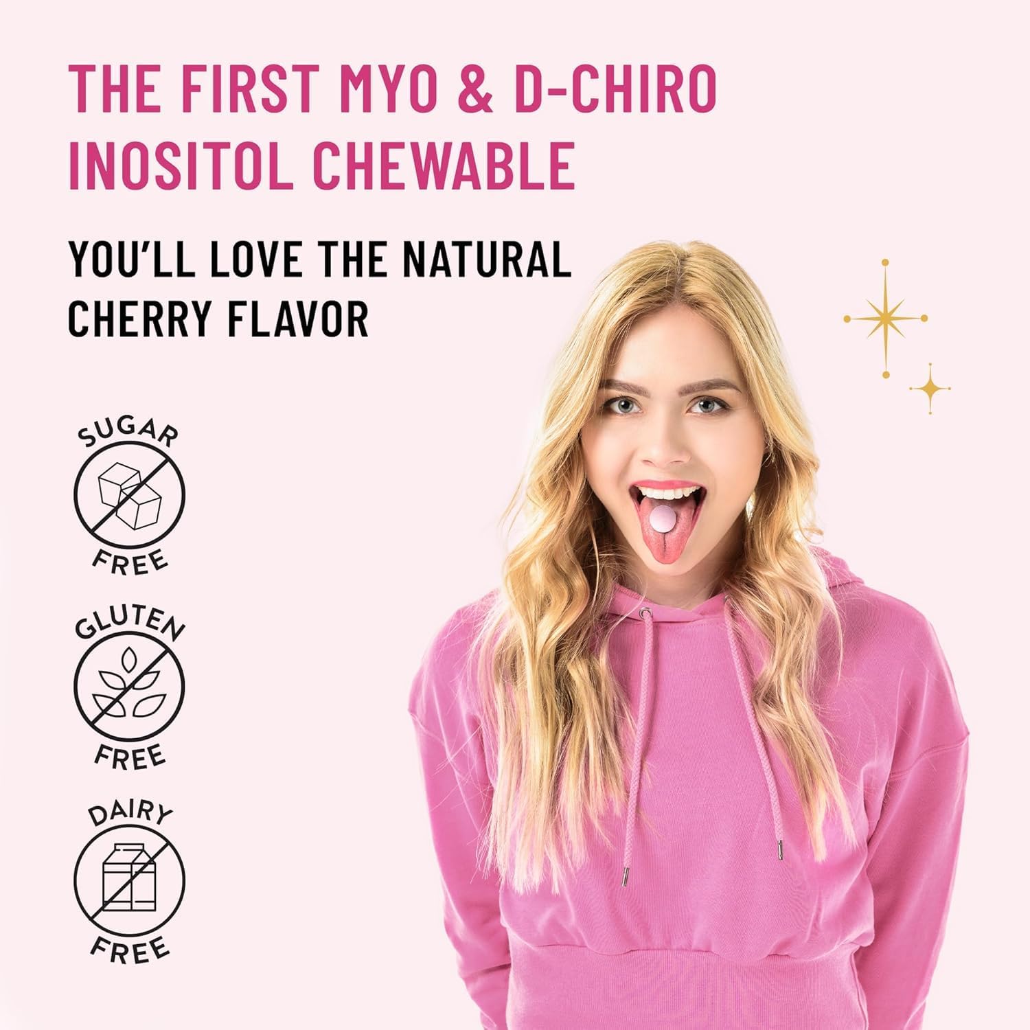 Legendairy Milk Pure Inositol Chewable Tablets - Myo-Inositol & D-Chiro Supplement for Hormonal Balance & Fertility Support - Ideal 40:1 Ratio - 30 Day Supply (Pack of 3)