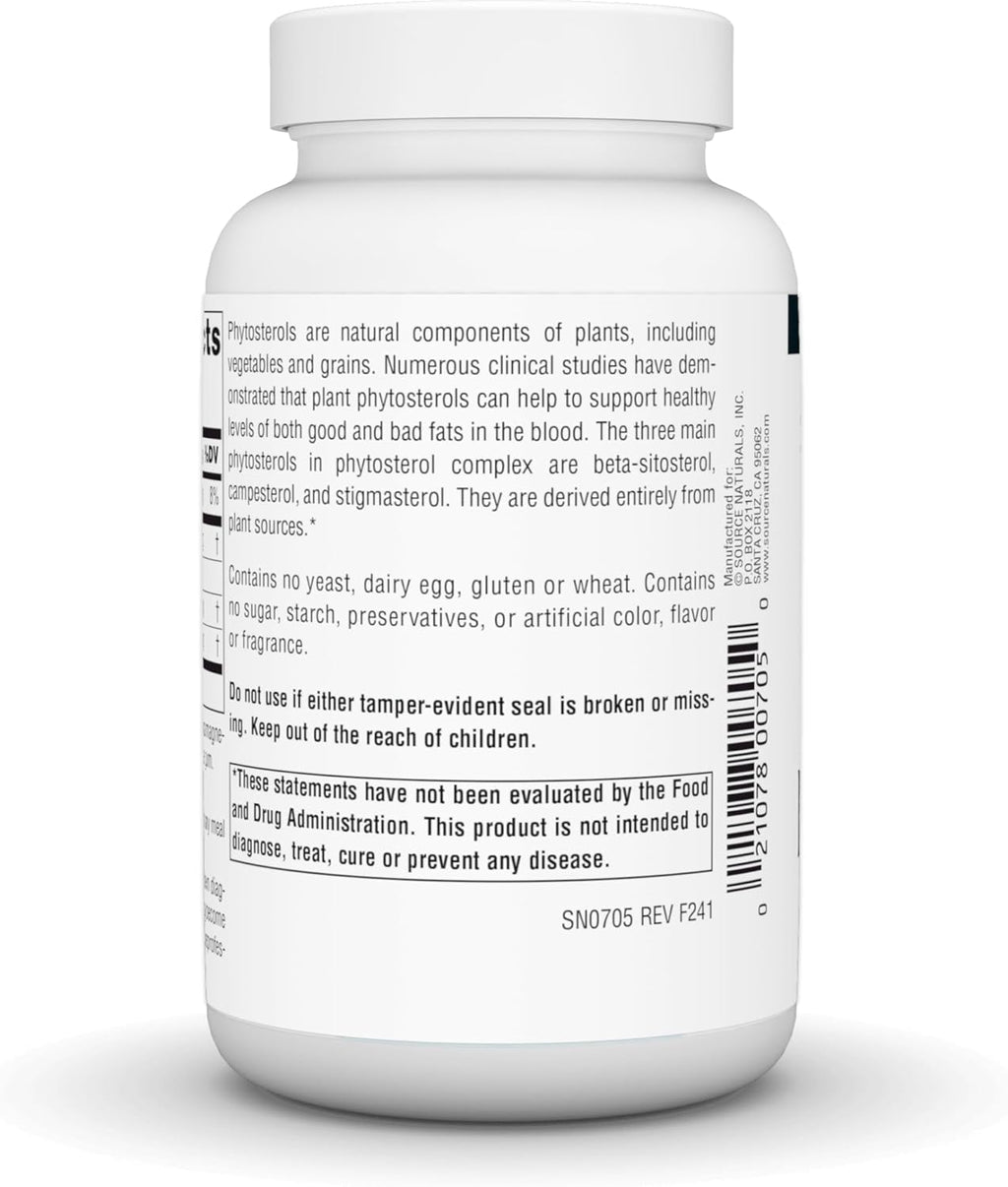Source Naturals Phytosterol Complex with Beta-Sitosterol, Supports Healthy Cholesterol Levels*, 113 mg - 180 Tablets