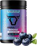 BULLFIT Pre Workout Powder, Support for Men & Women, L Citrulline, Creatine, Beta Alanine & Electrolytes, Powdered Drink Mix with No Sucralose & Zero Sugar, 20 Srvgs (20 SRV, Blue Raspberry)