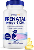 OmegaVia Prenatal DHA 600mg | Fish-Free Omega-3 Supplement | Supports Baby’s Brain, Eye & Nervous System Development | Safe for Pregnancy & Lactation | 30 Easy-to-Swallow Softgels