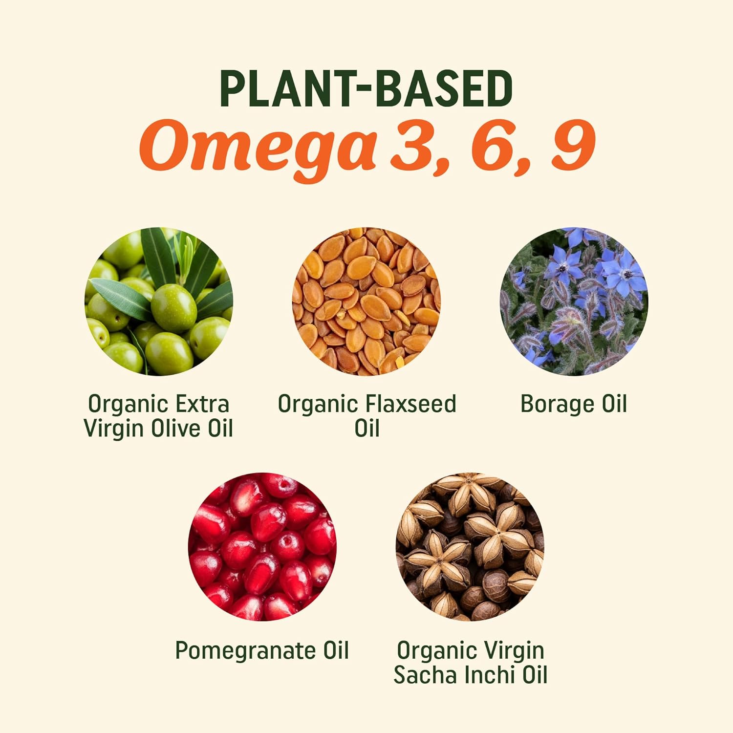 Vegan Omega 3 6 9 Supplements | 2000MG Plant-Based Triple Omega 369 Blend | Heart, Brain, Skin, and Eye Health Support | Vegan Fish Oil Alternative | Essential Fatty Acids Complex | Non-GMO | 60 Ct