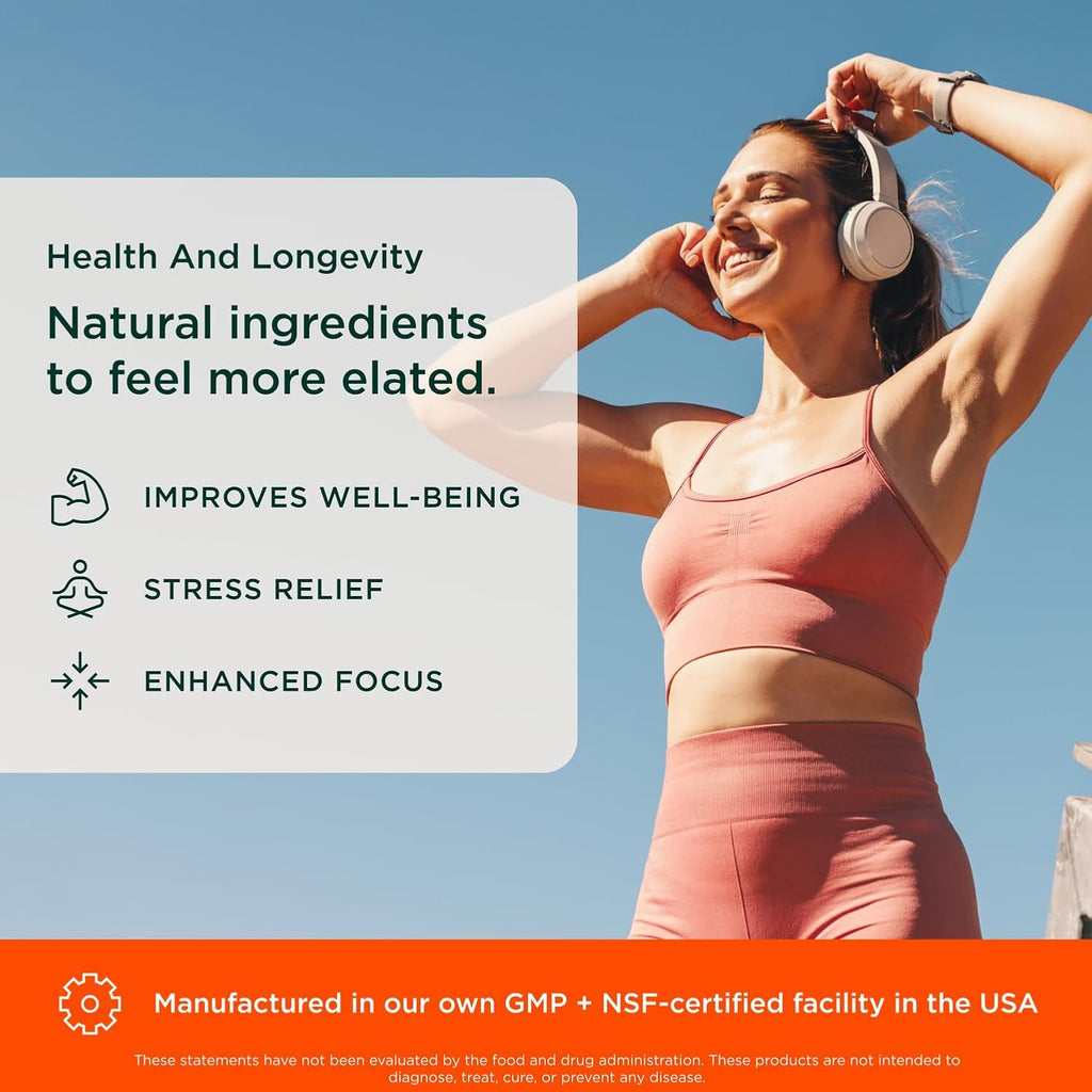 Genius Joy, Nootropic Mood Enhancer Supplement - Support Cognitive Health, Enhance Mood & Neural Function with Brain Boosting L-Theanine, Panax Ginseng & SAM-e - Organic, Non-GMO, & Gluten-Free