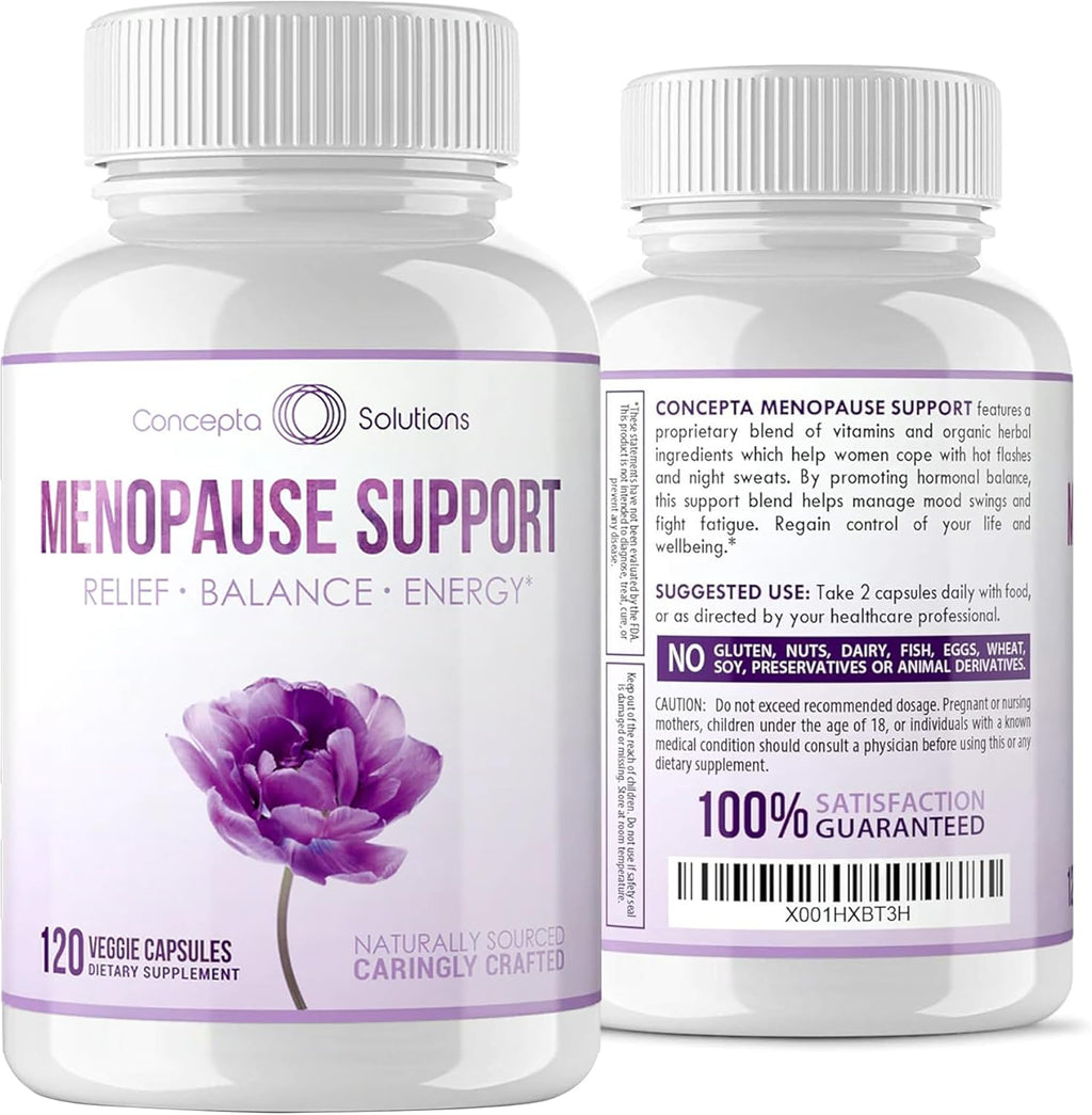 Menopause Support - Menopause Relief and Weight Management Support - for Hot Flashes, Night Sweats Relief and Energy - 120 Capsules